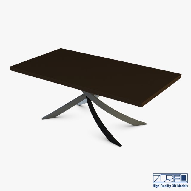 bontempi artistico fixed dining table 3D Модель .c4d .max .obj .3ds .fbx .stl .blend 
