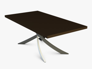 bontempi artistico fixed dining table 3D Модель