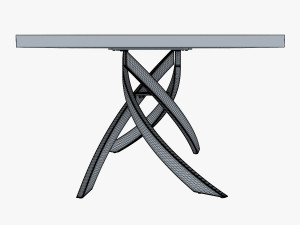 bontempi artistico fixed dining table 3D Модель