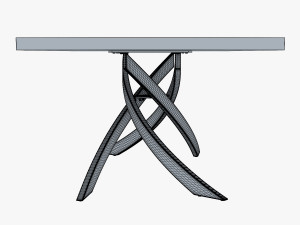 bontempi artistico fixed dining table 3D Модель