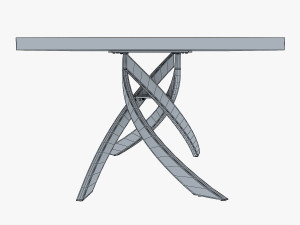 bontempi artistico fixed dining table 3D Модель