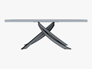 bontempi artistico fixed dining table 3D Модель