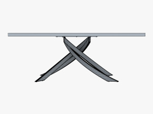 bontempi artistico fixed dining table 3D Модель
