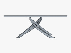 bontempi artistico fixed dining table 3D Модель