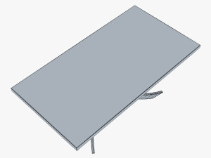 bontempi artistico fixed dining table 3D Модель