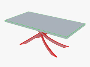 mesa de jantar fixa botempi artistico Modelo 3D