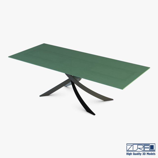 bontempi artistico glass dining table 3D 모델 .c4d .max .obj .3ds .fbx .stl .blend 