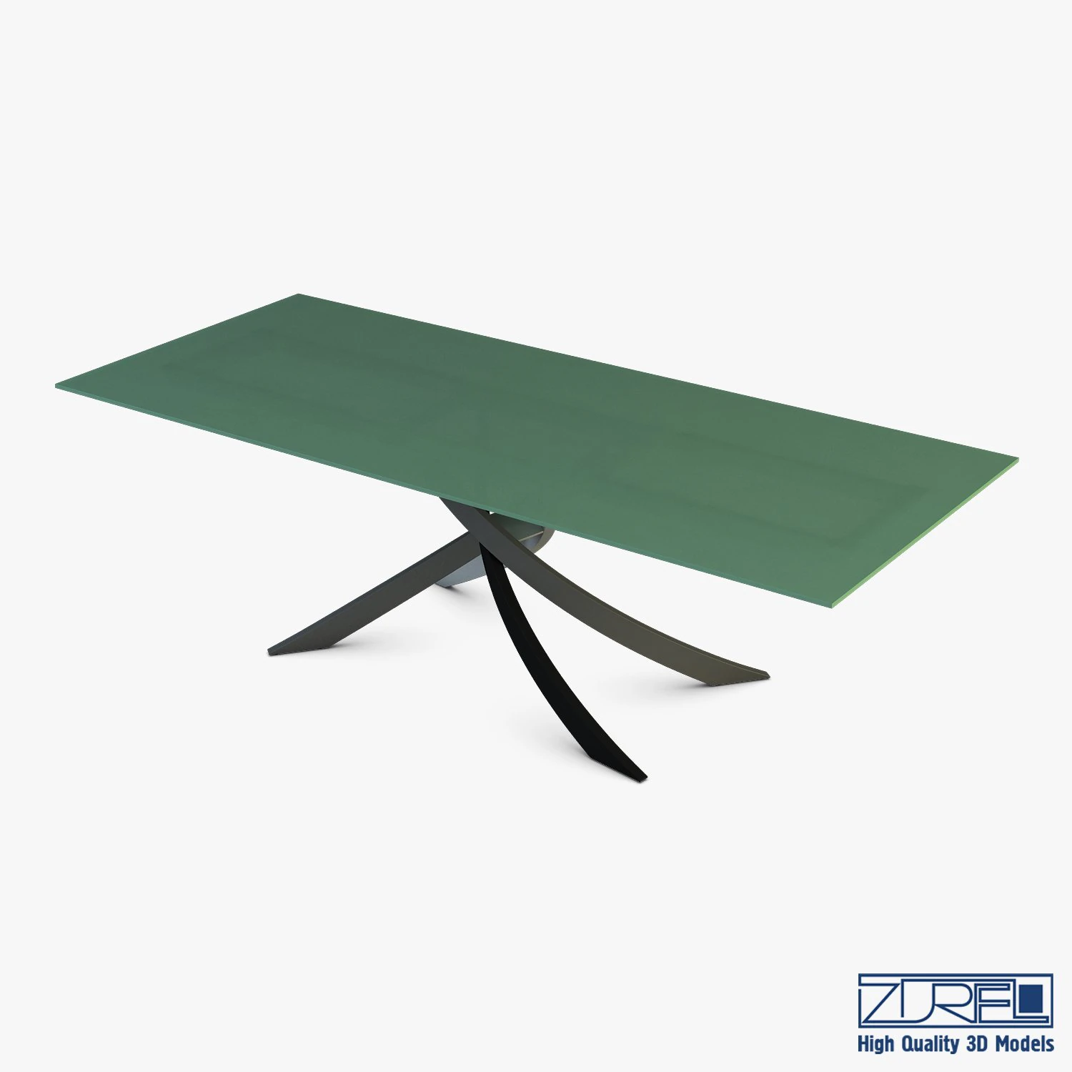 bontempi artistico glass dining table 3D Model .c4d .max .obj .3ds .fbx .stl .blend 