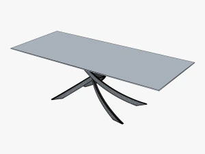 bontempi artistico glass dining table 3D Model