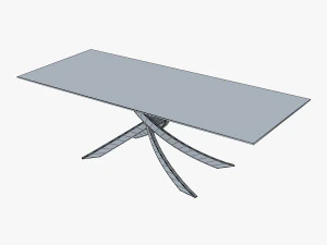 bontempi artistico glass dining table 3D Model