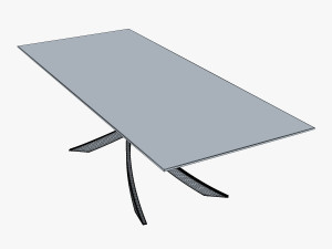 bontempi artistico glass dining table 3D 모델