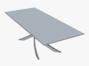 bontempi artistico glass dining table 3D 모델