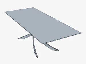 bontempi artistico glass dining table 3D Model