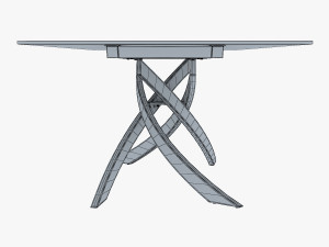 bontempi artistico glass dining table 3D 모델