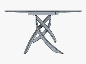 bontempi artistico glass dining table 3D Model