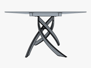 bontempi artistico glass dining table 3D 모델
