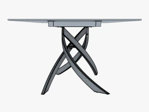 bontempi artistico glass dining table 3D Model
