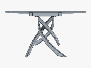 bontempi artistico glass dining table 3D 모델