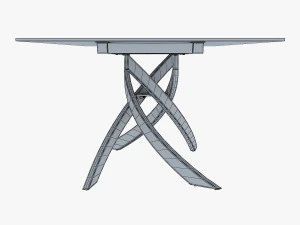 bontempi artistico glass dining table 3D Model