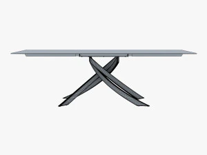 bontempi artistico glass dining table 3D Model