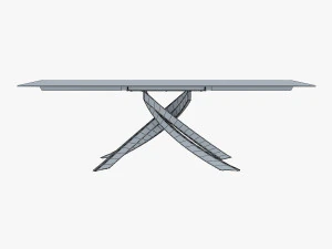bontempi artistico glass dining table 3D Model