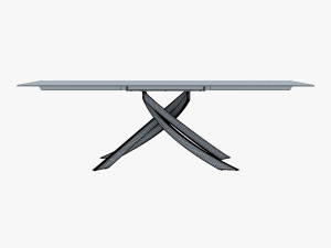 bontempi artistico glass dining table 3D 모델