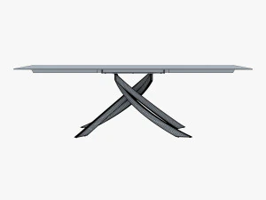 bontempi artistico glass dining table 3D Model
