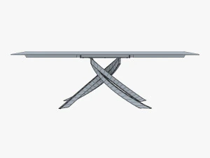 bontempi artistico glass dining table 3D Model