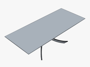 bontempi artistico glass dining table 3D 모델