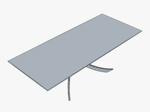 bontempi artistico glass dining table 3D Model