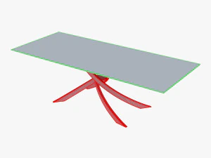 bontempi artistico glass dining table 3D Model