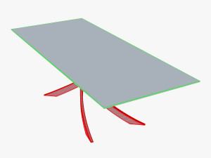 bontempi artistico glass dining table 3D 모델