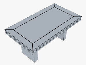 capri dining table 3D 모델