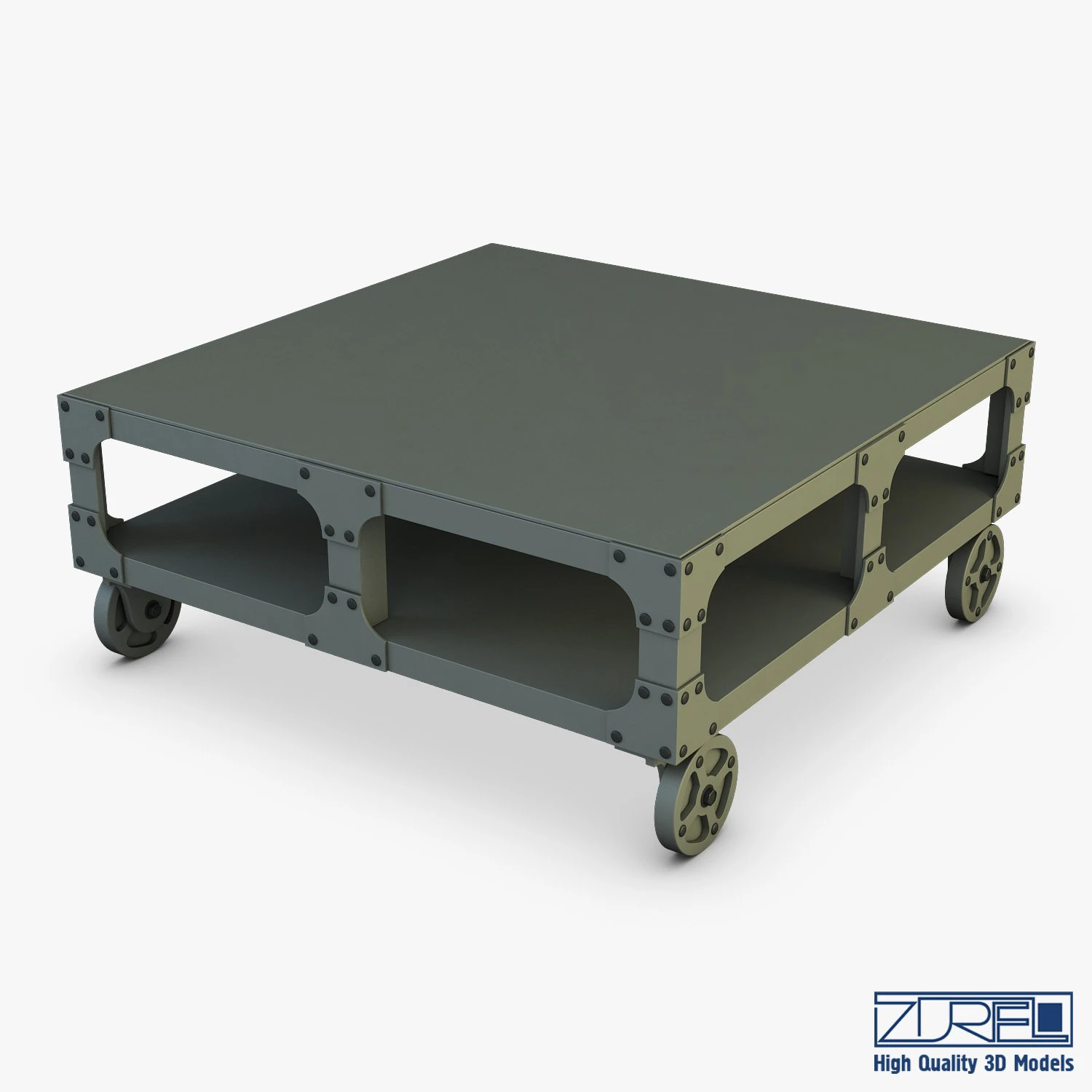 埃斯普利特阁楼咖啡桌 3D 模型 .c4d .max .obj .3ds .fbx .stl .blend 