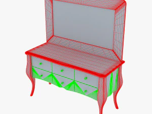 एरॉन कॉस्मेटिक ड्रेसिंग टेबल 3D मॉडल