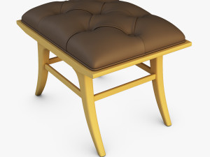 crestaire lena ottoman in saffron 3D Model