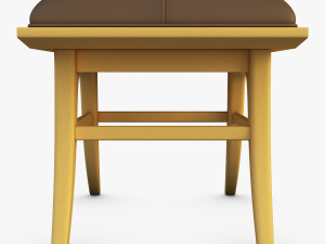 crestaire lena ottoman in saffron 3D Model