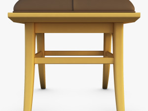 crestaire lena ottoman in saffron 3D Model