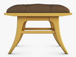 crestaire lena ottoman in saffron 3D Model