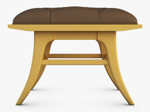 crestaire lena ottoman in saffron 3D Model