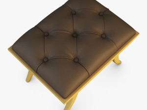 crestaire lena ottoman in saffron 3D Model