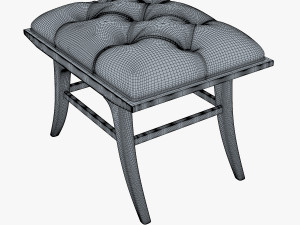 crestaire lena ottoman in saffron 3D Model