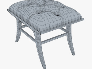 crestaire lena ottoman in saffron 3D Model