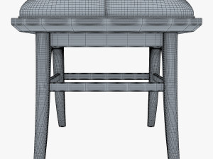 crestaire lena ottoman in saffron 3D Model