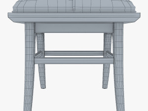 crestaire lena ottoman in saffron 3D Model
