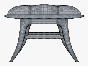 crestaire lena ottoman in saffron 3D Model