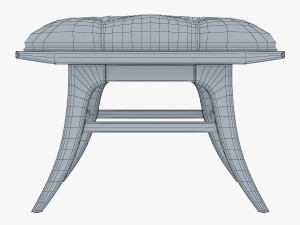crestaire lena ottoman in saffron 3D Model