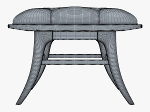 crestaire lena ottoman in saffron 3D Model