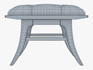 crestaire lena ottoman in saffron 3D Model