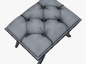 crestaire lena ottoman in saffron 3D Model